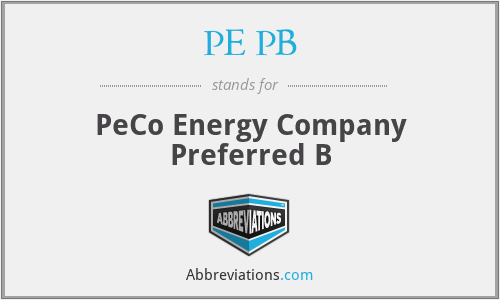 PE PB - PeCo Energy Company Preferred B